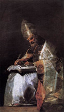 Копия картины "st. gregory the great" художника "гойя франсиско де"