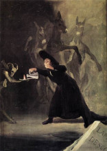 Репродукция картины "the bewitched man" художника "гойя франсиско де"