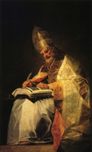 Копия картины "saint gregory" художника "гойя франсиско де"
