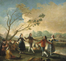 Репродукция картины "dance of the majos at the banks of manzanares" художника "гойя франсиско де"