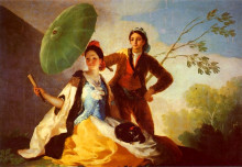 Копия картины "the parasol" художника "гойя франсиско де"