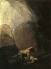 Репродукция картины "brigand murdering a woman" художника "гойя франсиско де"