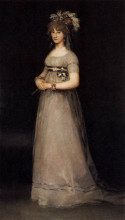 Репродукция картины "portrait of the countess of chincon" художника "гойя франсиско де"