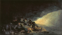 Копия картины "vagabonds resting in a cave" художника "гойя франсиско де"