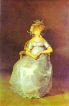 Копия картины "portrait of maria teresa of ballabriga, countess of chinchon" художника "гойя франсиско де"