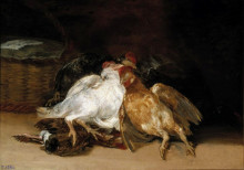 Репродукция картины "dead birds" художника "гойя франсиско де"