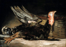 Репродукция картины "dead turkey" художника "гойя франсиско де"