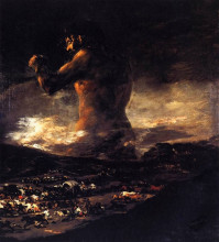 Картина "the colossus" художника "гойя франсиско де"
