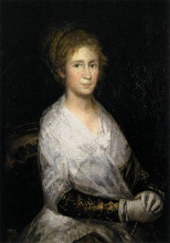 Репродукция картины "portrait thought to be josepha bayeu (or leocadia weiss)" художника "гойя франсиско де"