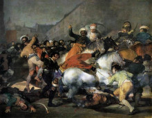 Репродукция картины "the second of may, 1808: the charge of the mamelukes" художника "гойя франсиско де"
