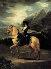 Репродукция картины "portrait of maria teresa de vallabriga on horseback" художника "гойя франсиско де"