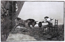 Репродукция картины "the bravery of martincho in the ring of saragassa" художника "гойя франсиско де"