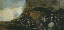 Репродукция картины "promenade of the holy office" художника "гойя франсиско де"