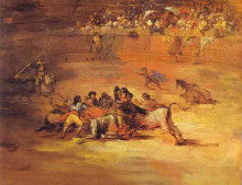 Картина "scene of a bullfight" художника "гойя франсиско де"