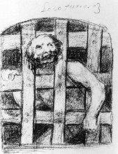Картина "lunatic behind bars" художника "гойя франсиско де"