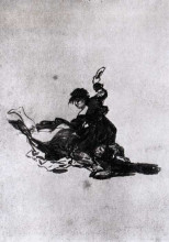 Картина "woman hitting another woman with a shoe" художника "гойя франсиско де"
