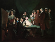 Репродукция картины "the family of the infante don luis" художника "гойя франсиско де"