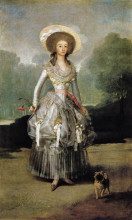 Репродукция картины "marquesa mariana de pontejos" художника "гойя франсиско де"