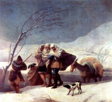 Картина "the snowstorm (winter)" художника "гойя франсиско де"