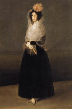 Репродукция картины "portrait of the countess of carpio, marquesa de la solana" художника "гойя франсиско де"