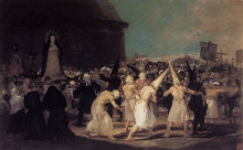 Репродукция картины "procession of flagellants" художника "гойя франсиско де"
