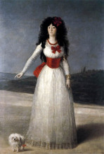 Репродукция картины "duchess of alba, the white duchess" художника "гойя франсиско де"