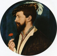 Копия картины "portrait of simon george of quocote" художника "гольбейн младший ганс"