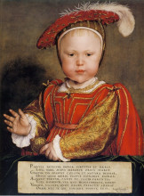 Копия картины "portrait of edward vi as a child" художника "гольбейн младший ганс"