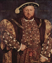 Картина "portrait of henry viii" художника "гольбейн младший ганс"