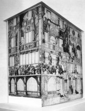 Картина "model of the dance house in basel" художника "гольбейн младший ганс"