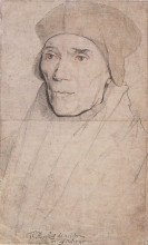 Репродукция картины "portrait of bishop john fisher" художника "гольбейн младший ганс"