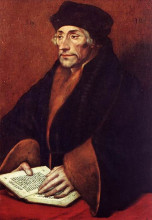 Репродукция картины "portrait of desiderius erasmus" художника "гольбейн младший ганс"