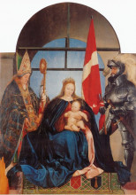 Копия картины "the solothurn madonna" художника "гольбейн младший ганс"