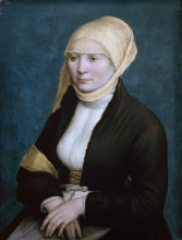 Картина "portrait of a woman from southern germany ." художника "гольбейн младший ганс"