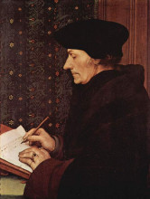 Копия картины "portrait of desiderius erasmus" художника "гольбейн младший ганс"