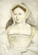 Картина "portrait of lady mary guildford" художника "гольбейн младший ганс"