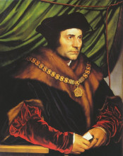 Репродукция картины "portrait of sir thomas more" художника "гольбейн младший ганс"