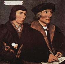 Картина "thomas godsalve of norwich and his son, john" художника "гольбейн младший ганс"