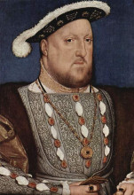 Картина "portrait of henry viii, king of england" художника "гольбейн младший ганс"