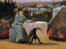 Картина "afternoon tea (aka on the terrace)" художника "гонсалес ева"