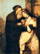 Репродукция картины "shylock and jessica" художника "готтлиб мауриций"