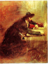 Картина "torah scribe" художника "готтлиб мауриций"
