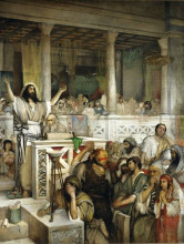 Репродукция картины "christ preaching at capernaum" художника "готтлиб мауриций"