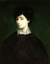 Картина "portrait of a young jewish woman" художника "готтлиб мауриций"