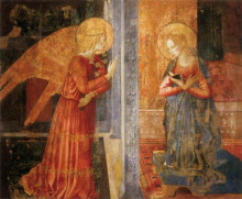 Копия картины "san domenico annunciation" художника "гоццоли беноццо"