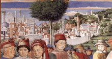 Копия картины "st. augustine departing for milan (detail)" художника "гоццоли беноццо"