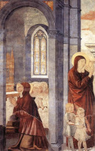 Картина "st. augustine leaving his mother" художника "гоццоли беноццо"