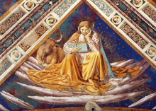Копия картины "st. luke (detail of the four evangelists)" художника "гоццоли беноццо"