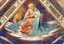 Картина "st. mark (detail of the four evangelists)" художника "гоццоли беноццо"