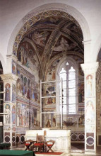 Репродукция картины "view of the apsidal chapel of sant&#39;agostino. cycle of st. augustine" художника "гоццоли беноццо"